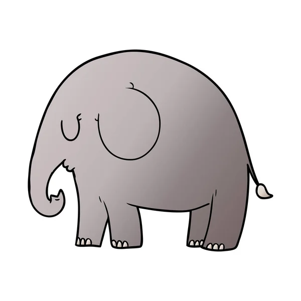 Illustrazione Vettoriale Dell Elefante Dei Cartoni Animati — Vettoriale Stock