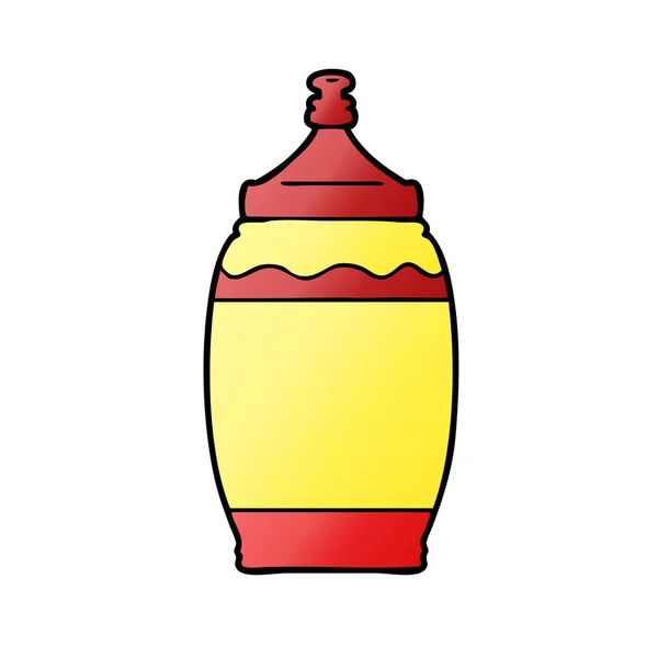 Vector Illustration Cartoon Ketchup Bottle — Stock Vector