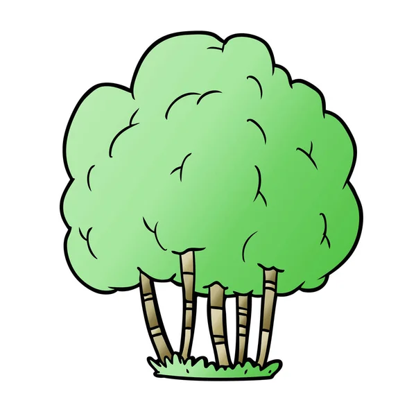 漫画の木のベクトル図 — ストックベクタ