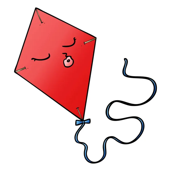 Vector Illustration Cartoon Kite — Stock Vector