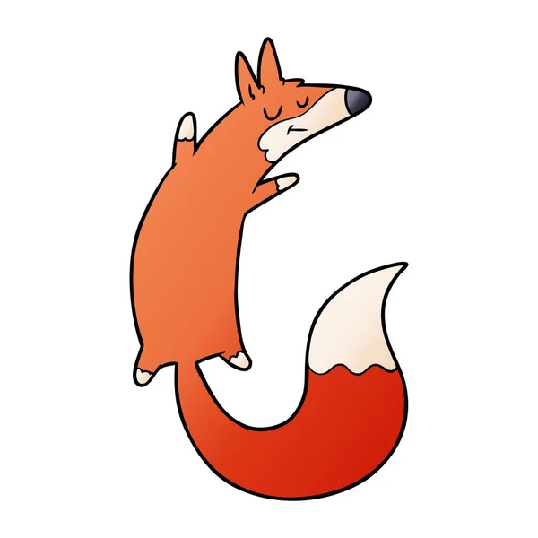 Vector Illustration Cartoon Fox — Stock Vector