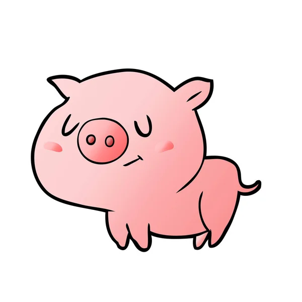 Illustration Vectorielle Cochon Dessin Animé Mignon — Image vectorielle