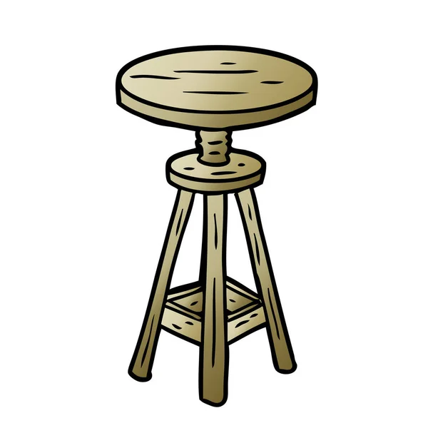 Cartoon Adjustable Artist Stool — Stock Vector