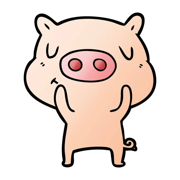 Illustration Vectorielle Contenu Dessin Animé Porc — Image vectorielle