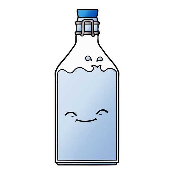 Dibujos Animados Botella Agua Vieja — Vector de stock