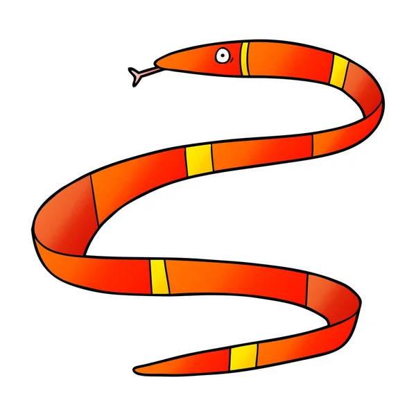 Ilustração Vetorial Serpente Dos Desenhos Animados — Vetor de Stock