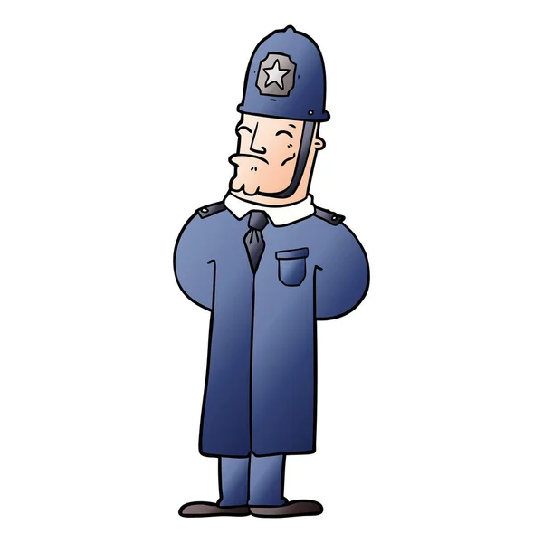 Векторная Иллюстрация Мультипликационного Полицейского — стоковый вектор