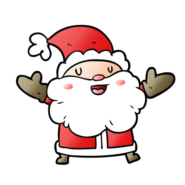 Ilustração Vetorial Desenhos Animados Papai Noel — Vetor de Stock