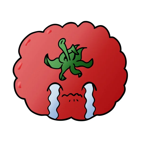 Ilustración Vectorial Tomate Dibujos Animados — Vector de stock