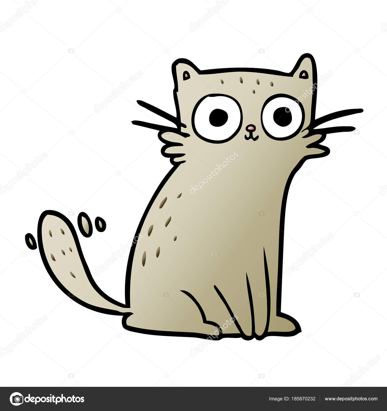 Vektör Çizim Karikatür Bakan Kedi Vektörel çizim ©lineartestpilot