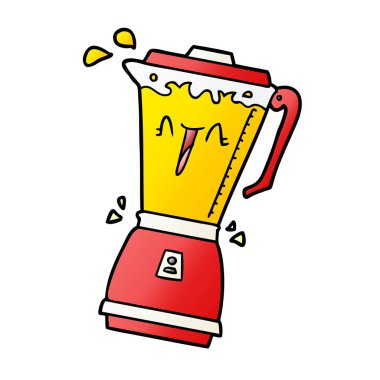 vektör çizim karikatür mutfak robotu