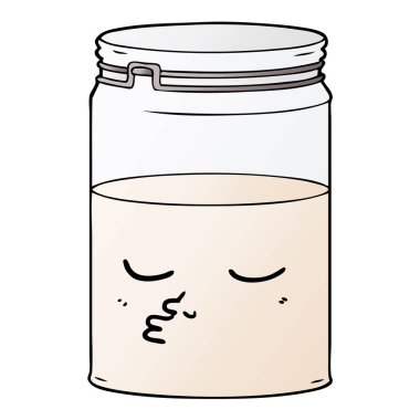 vektör çizim karikatür Cam Kavanoz