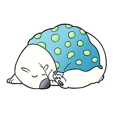 Kutup ayısı uyku çizgi film