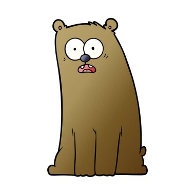 vektör çizim karikatür sürpriz ayı