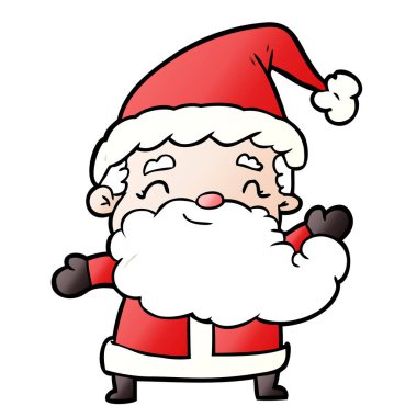 Çizgi film Noel Baba 'nın vektör çizimi