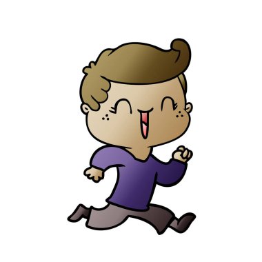 vektör çizim karikatür gülen çocuk