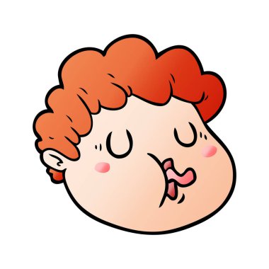 vektör çizim karikatür erkek yüz