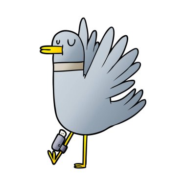 ahşap güvercin çırparak çizgi film