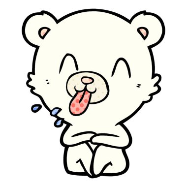 dilini kaba karikatür kutup ayısı