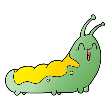 komik karikatür caterpillar vektör çizim