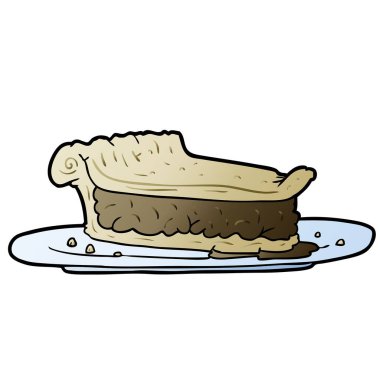 vektör çizim karikatür pasta