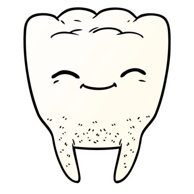 Çizgi film dişinin vektör çizimi