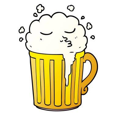 çizgi film kupası bira.