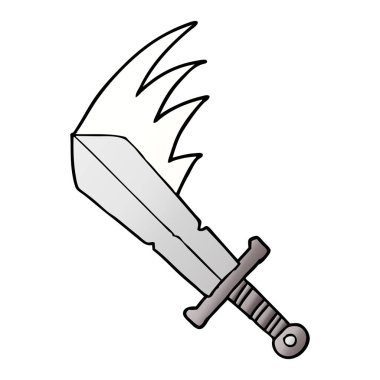 Çizgi film kılıcının vektör çizimi