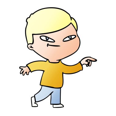 vektör çizim karikatür işaret eden adam