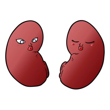vektör çizim karikatür böbrekler