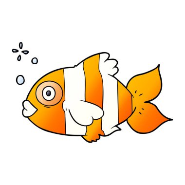 vektör çizim karikatür egzotik balık