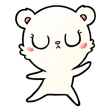 huzurlu karikatür kutup ayısı