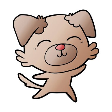 Çizgi film köpeğinin vektör çizimi