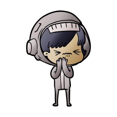 kızgın çizgi film alan kız