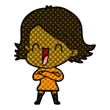 vektör çizim karikatür komik kadın