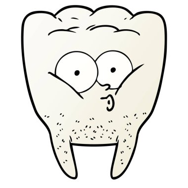 Çizgi film dişinin vektör çizimi