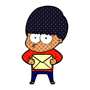 gergin çizgi film çocuk vektör çizim