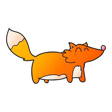 Çizgi film tilkisinin vektör çizimi