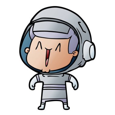 vektör çizim karikatür astronot adam