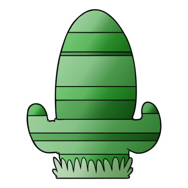 Çizgi film kaktüsünün vektör çizimi