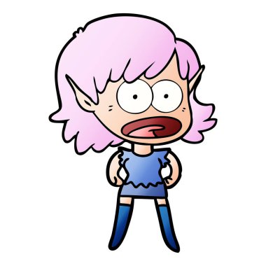 çizgi film şok elf kızı