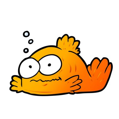 vektör çizim karikatür goldfish