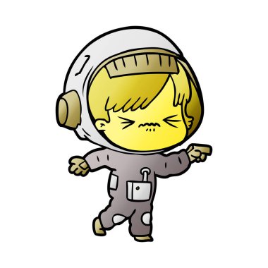 kızgın çizgi film alan kız