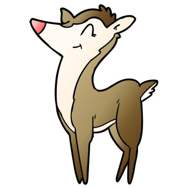 Çizgi film geyiğinin vektör çizimi