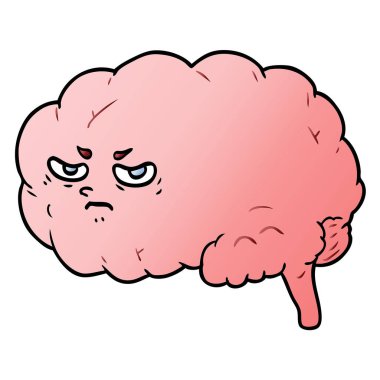 vektör çizim karikatür beyin