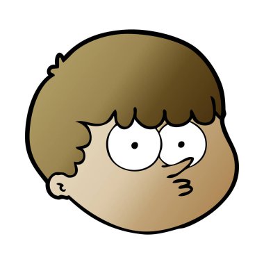 vektör çizim karikatür erkek yüz