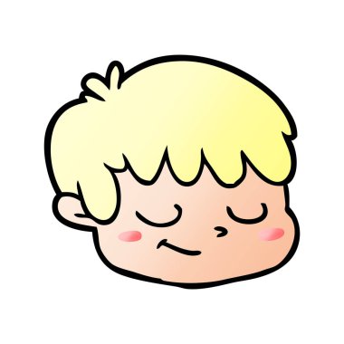 vektör çizim karikatür erkek yüz