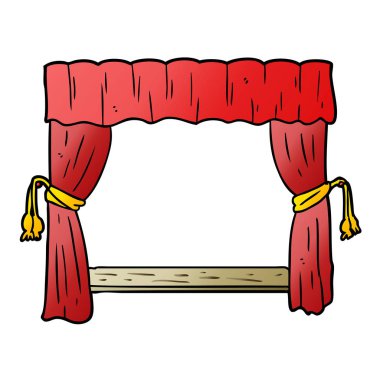 Sahne Alanı'na açılış çizgi film perdeler