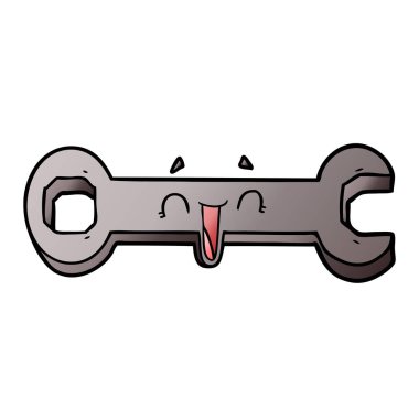 vektör çizim karikatür somun anahtarı