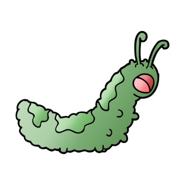komik karikatür caterpillar vektör çizim